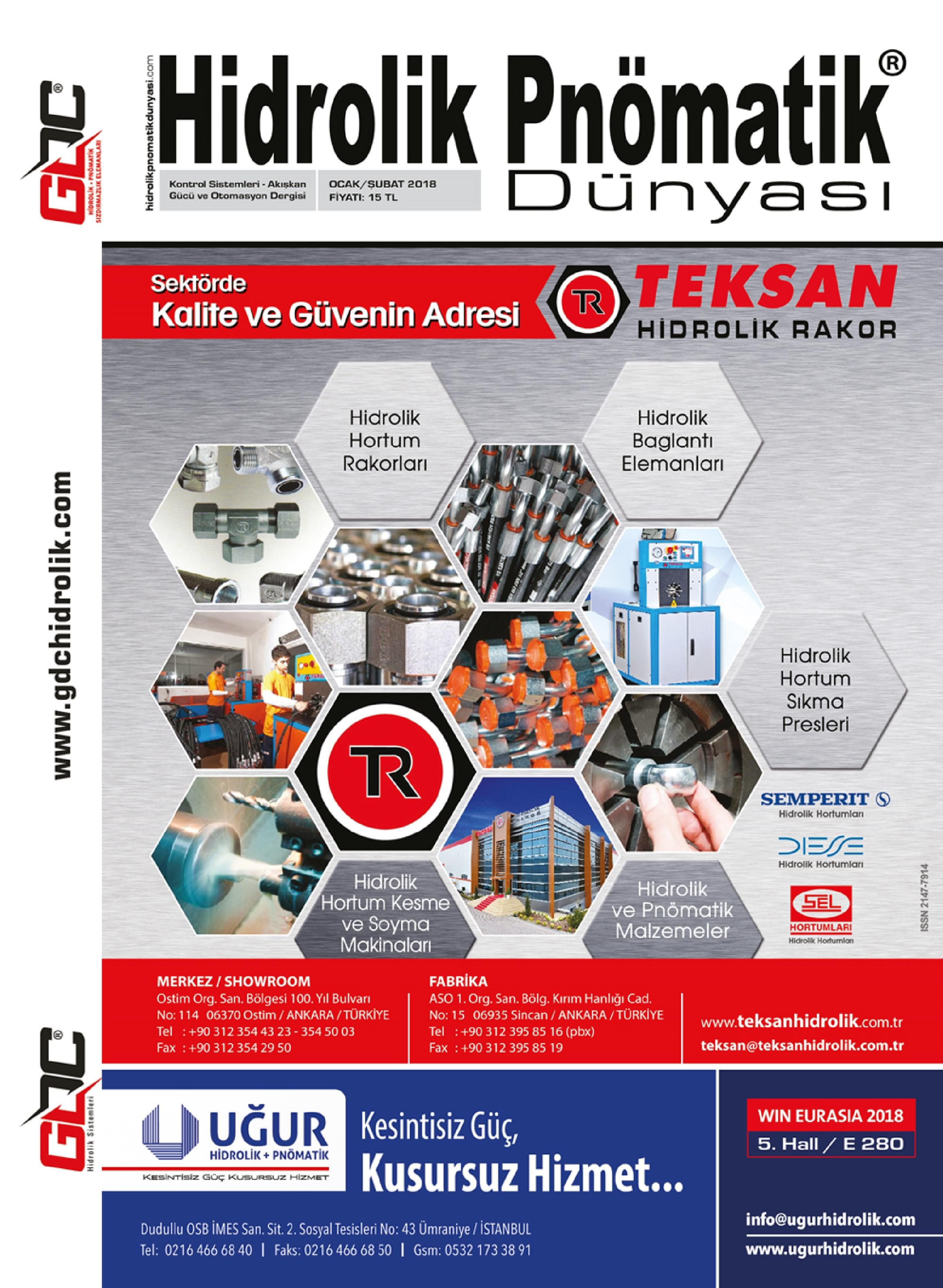Hidrolik Pnömatik Dünyası - 36. Sayı - Ocak-Şubat 2018