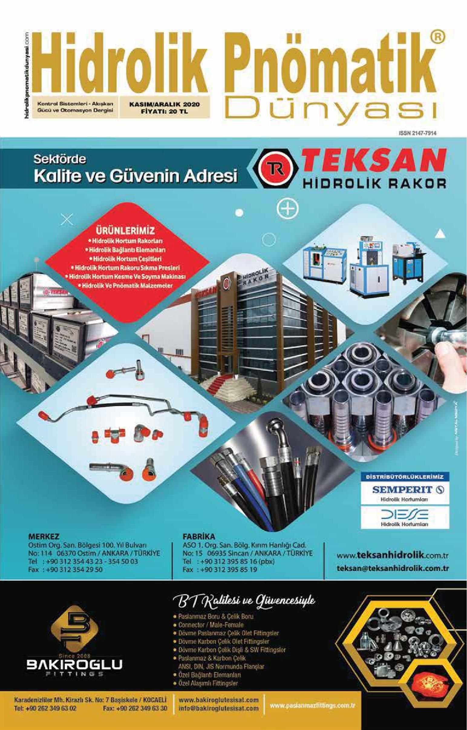 Hidrolik Pnömatik Dünyası - 52. Sayı - Kasım-Aralık 2020