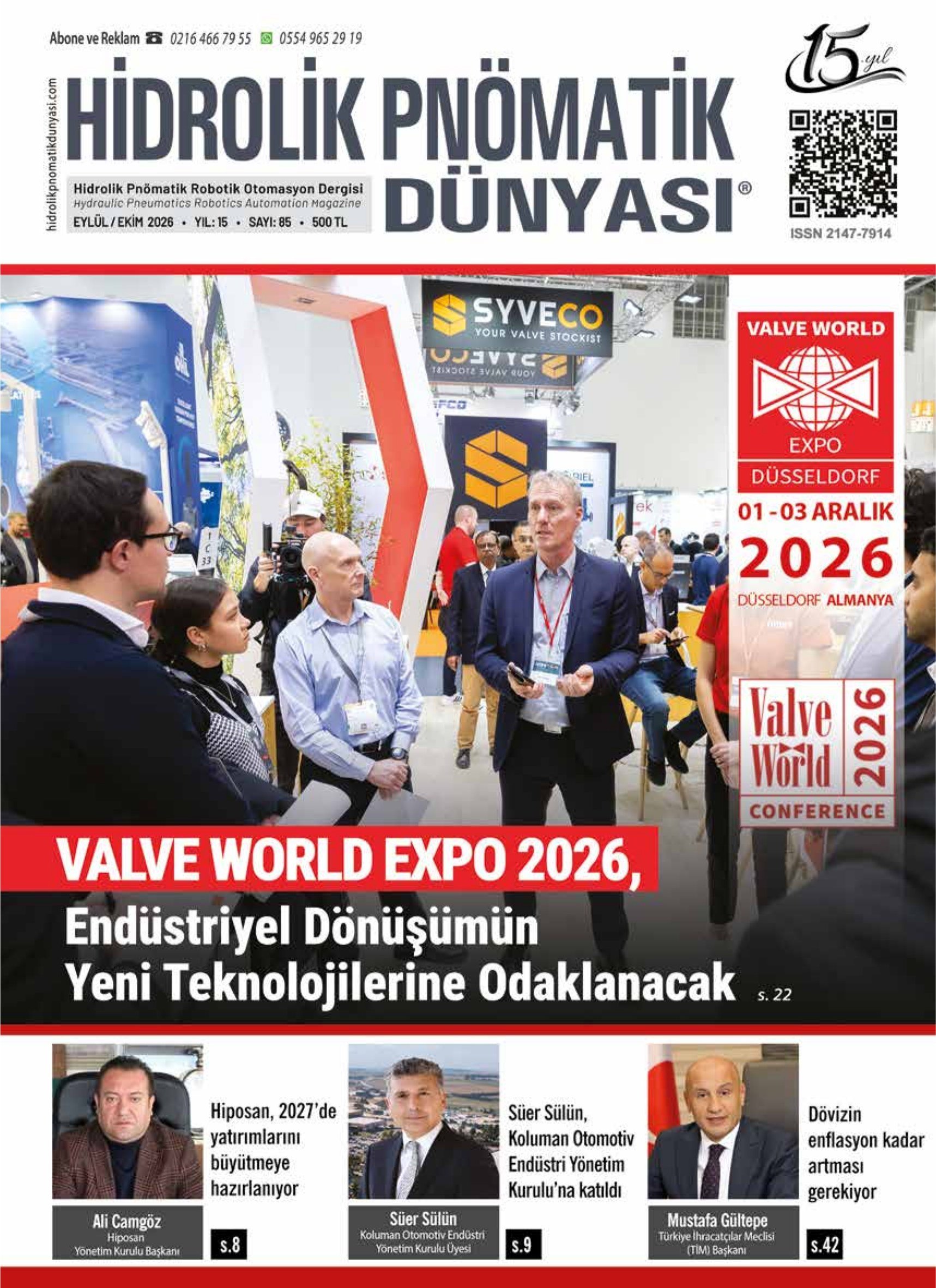 Hidrolik Pnömatik Dünyası - 85. Sayı - Eylül-Ekim 2026