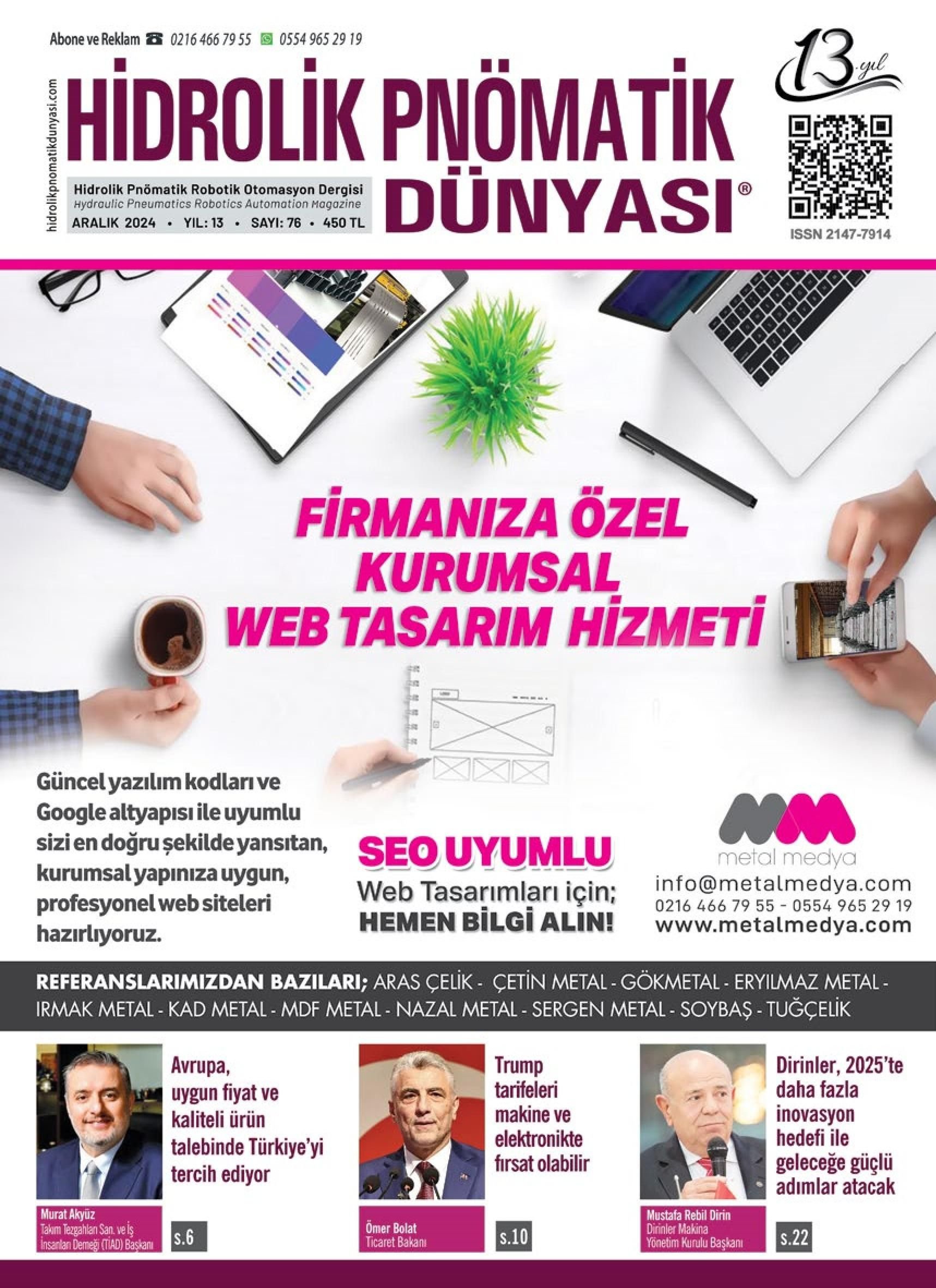 Hidrolik Pnömatik Dünyası - 76. Sayı - Aralık 2024