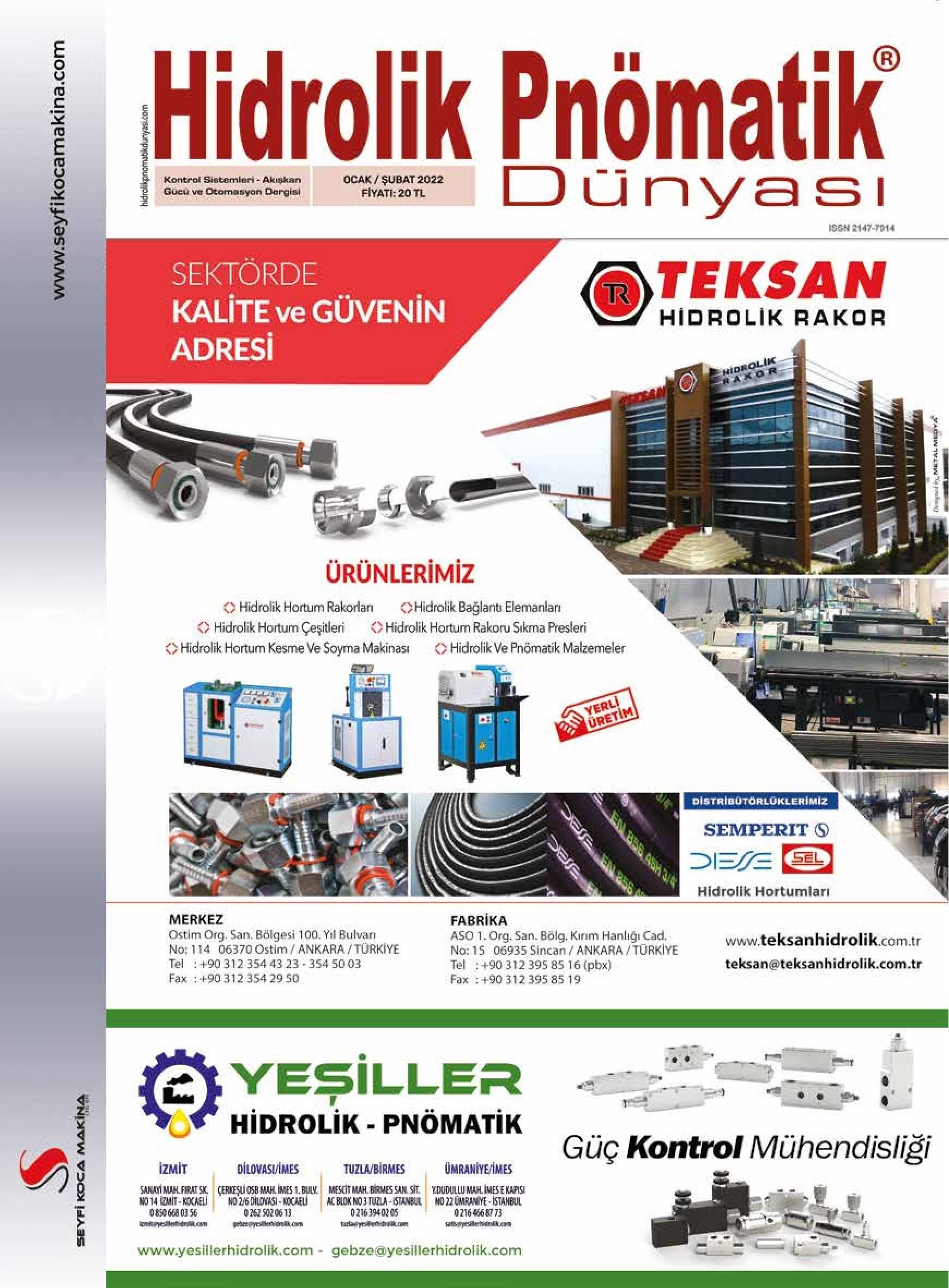 Hidrolik Pnömatik Dünyası - 59. Sayı - Ocak-Şubat 2022