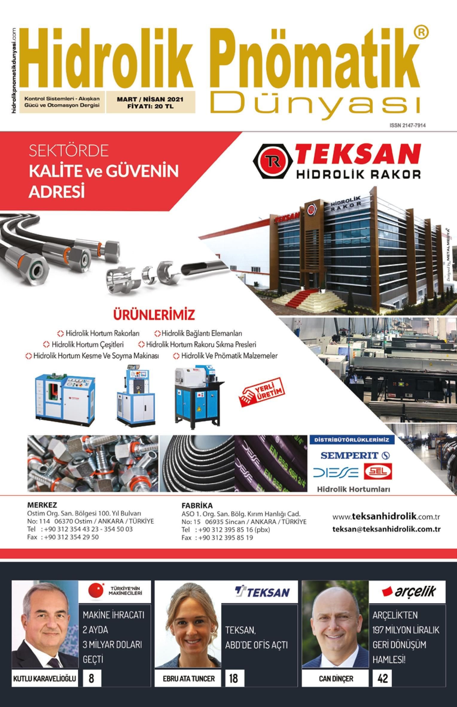 Hidrolik Pnömatik Dünyası - 54. Sayı - Mart-Nisan 2021