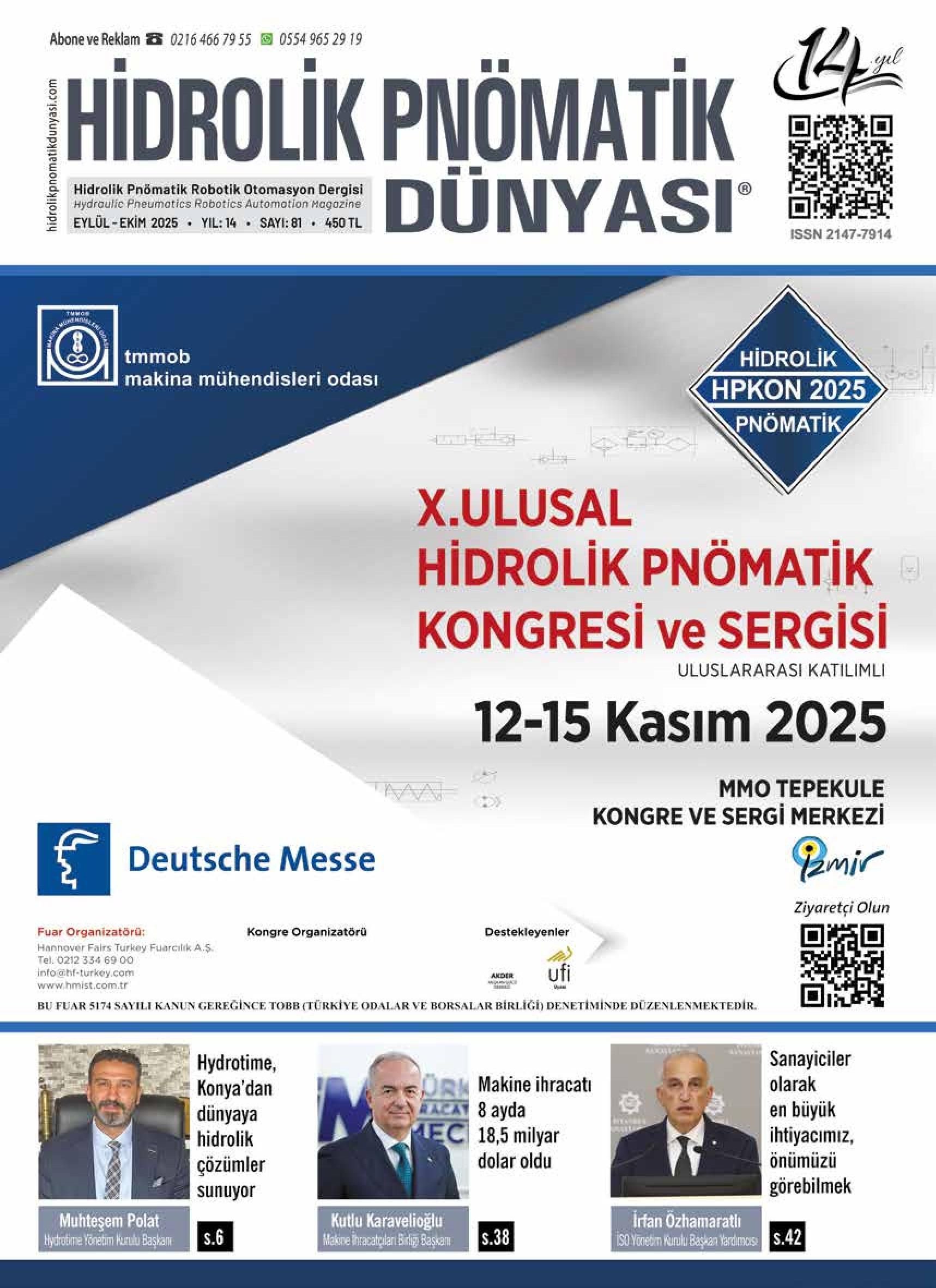 Hidrolik Pnömatik Dünyası - 81. Sayı - Eylül-Ekim 2025