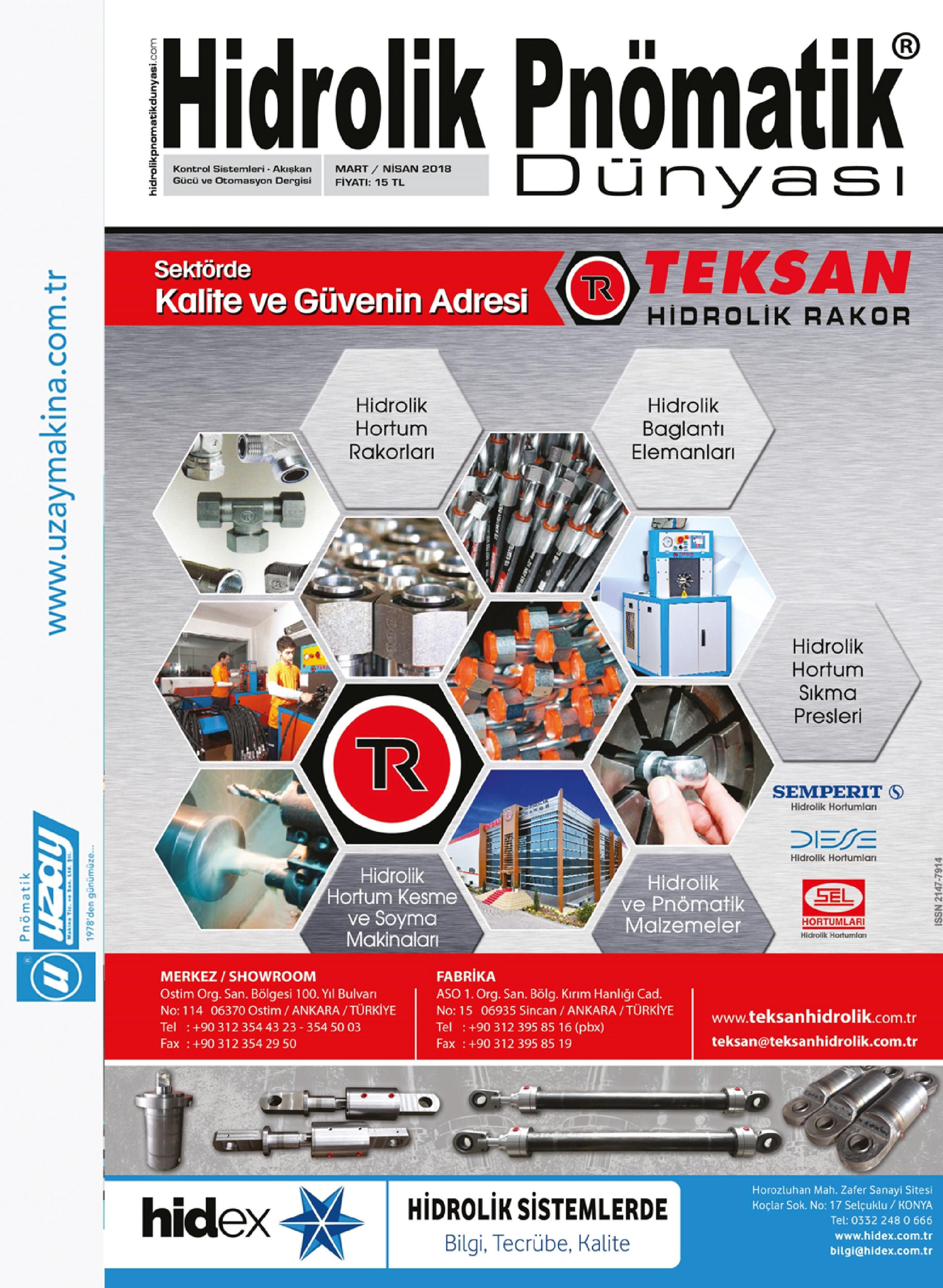 Hidrolik Pnömatik Dünyası - 37. Sayı - Mart-Nisan 2018