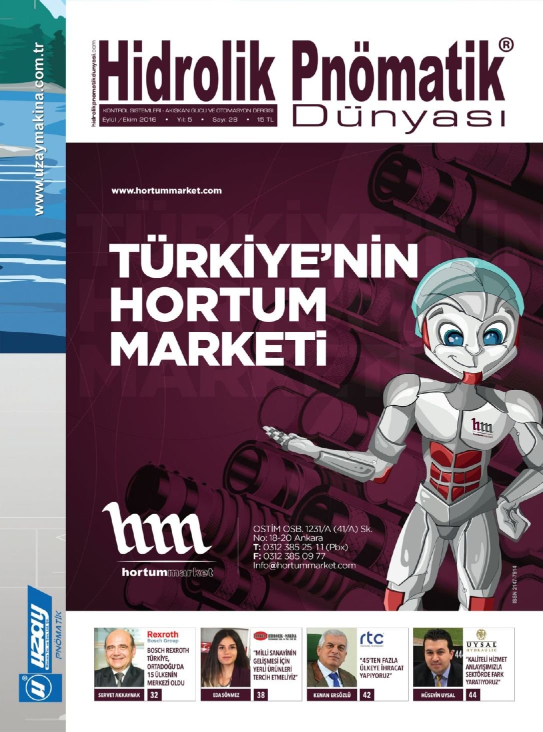Hidrolik Pnömatik Dünyası - 28. Sayı - Eylül-Ekim 2016