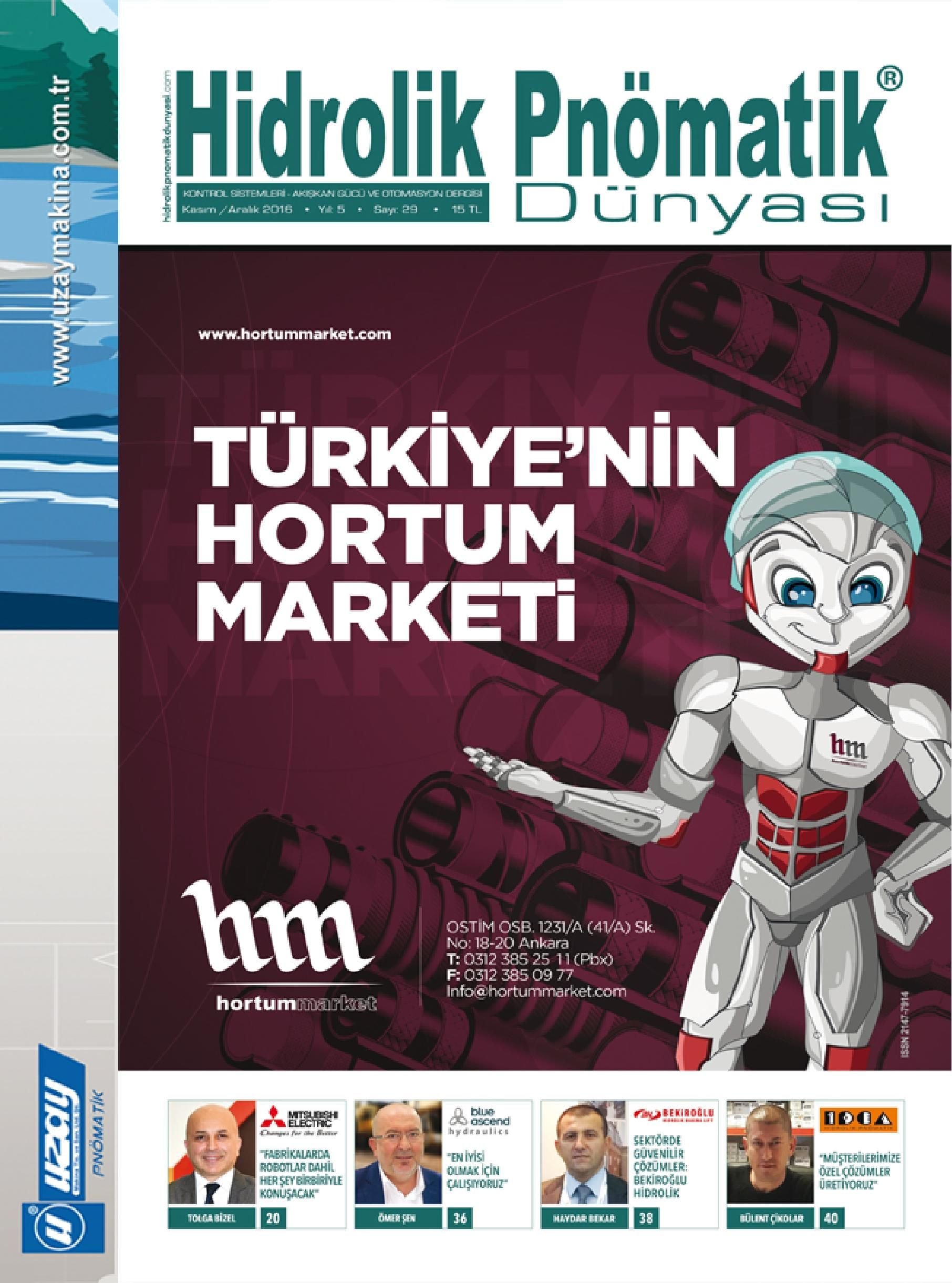 Hidrolik Pnömatik Dünyası - 29. Sayı - Kasım-Aralık 2016
