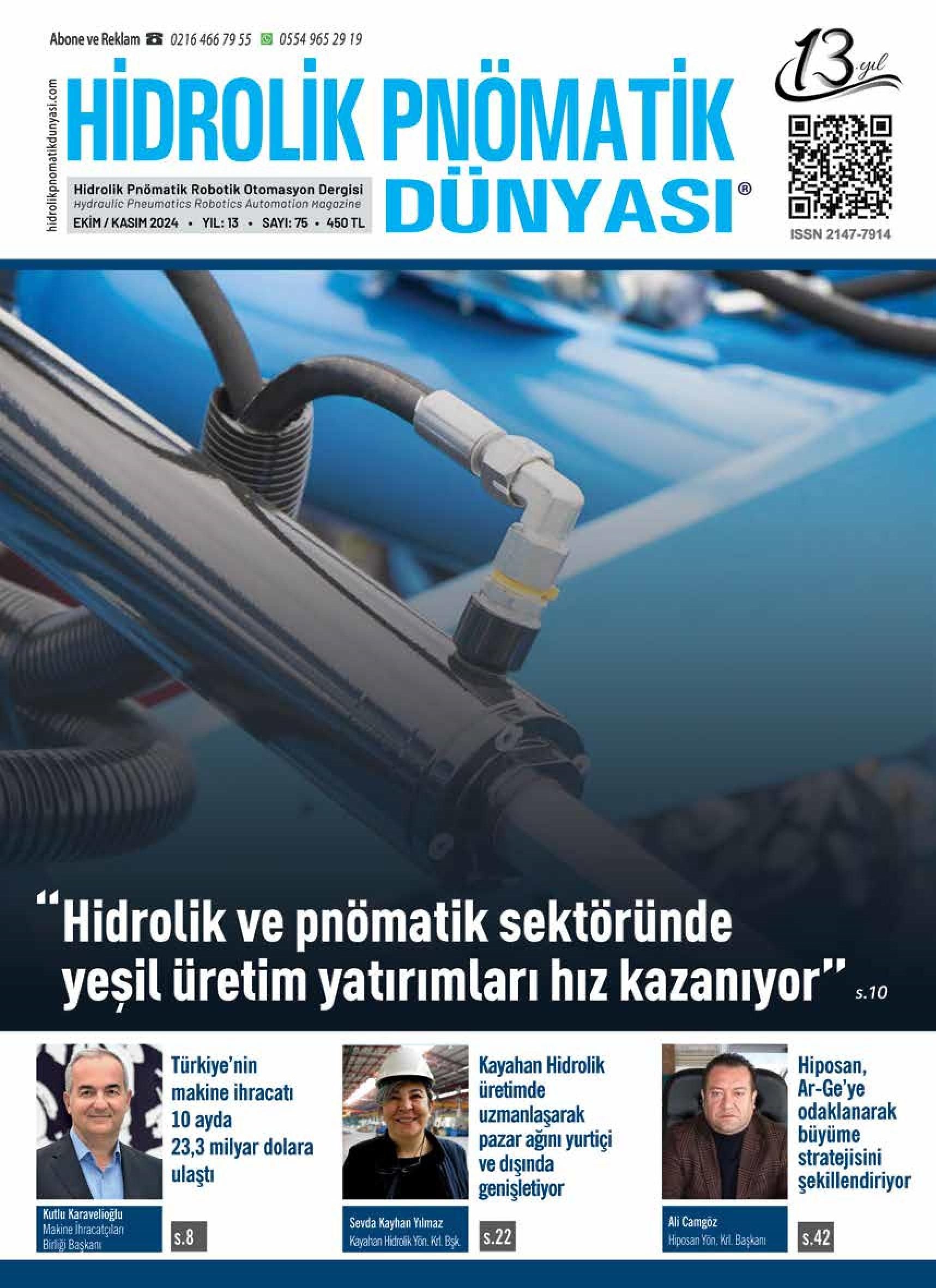 Hidrolik Pnömatik Dünyası - 75. Sayı - Ekim-Kasım 2024