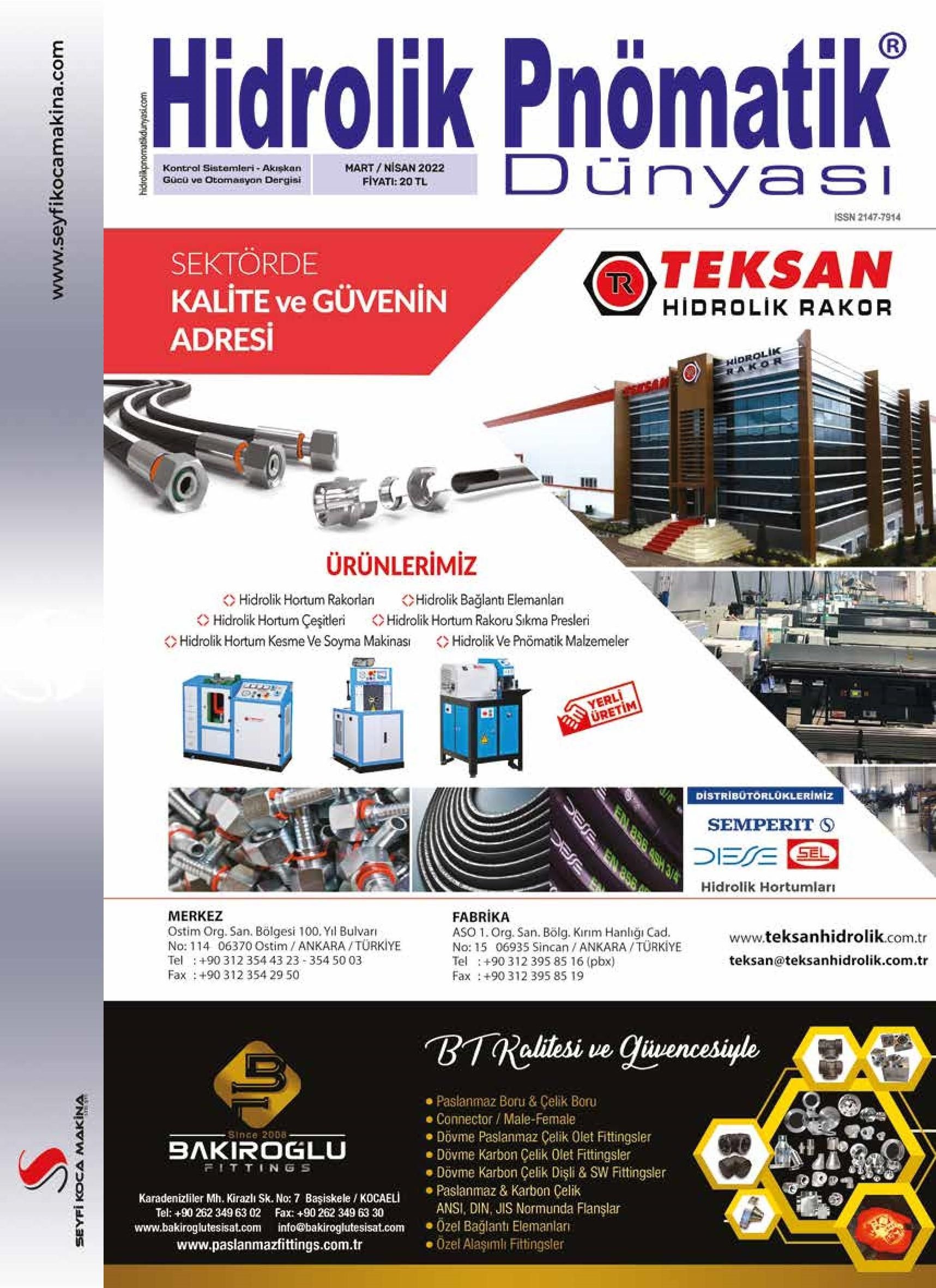 Hidrolik Pnömatik Dünyası - 60. Sayı - Mart-Nisan 2022
