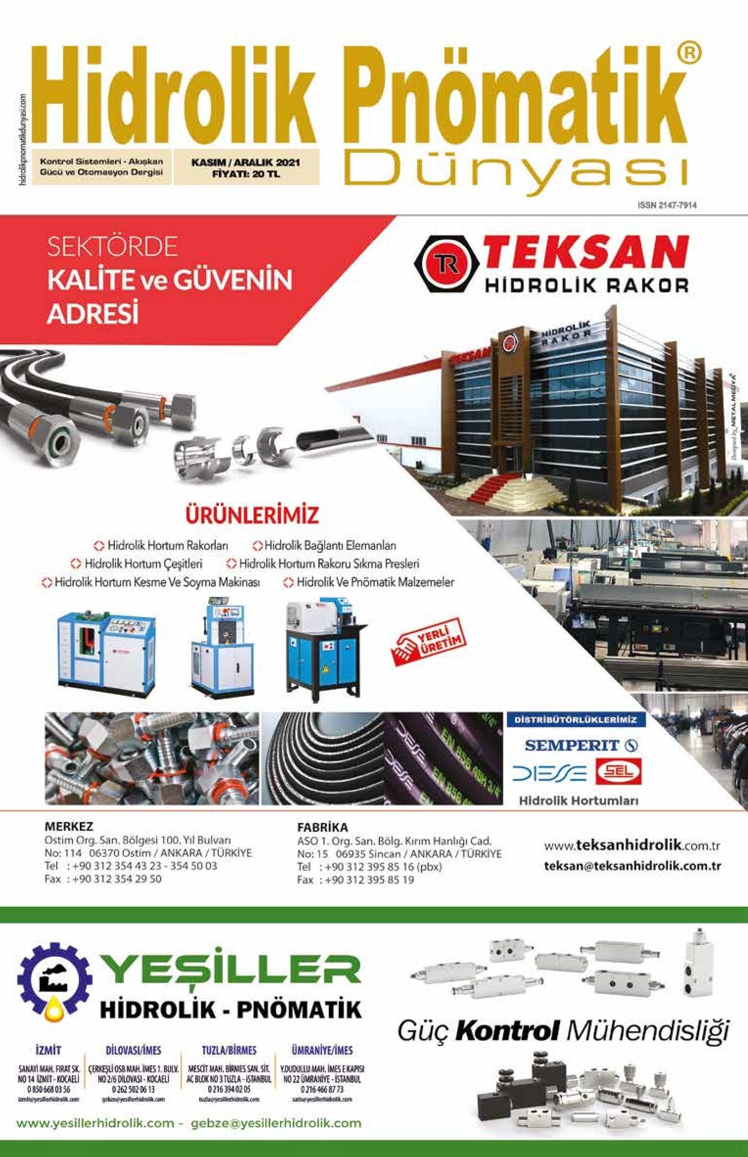 Hidrolik Pnömatik Dünyası - 58. Sayı - Kasım-Aralık 2021