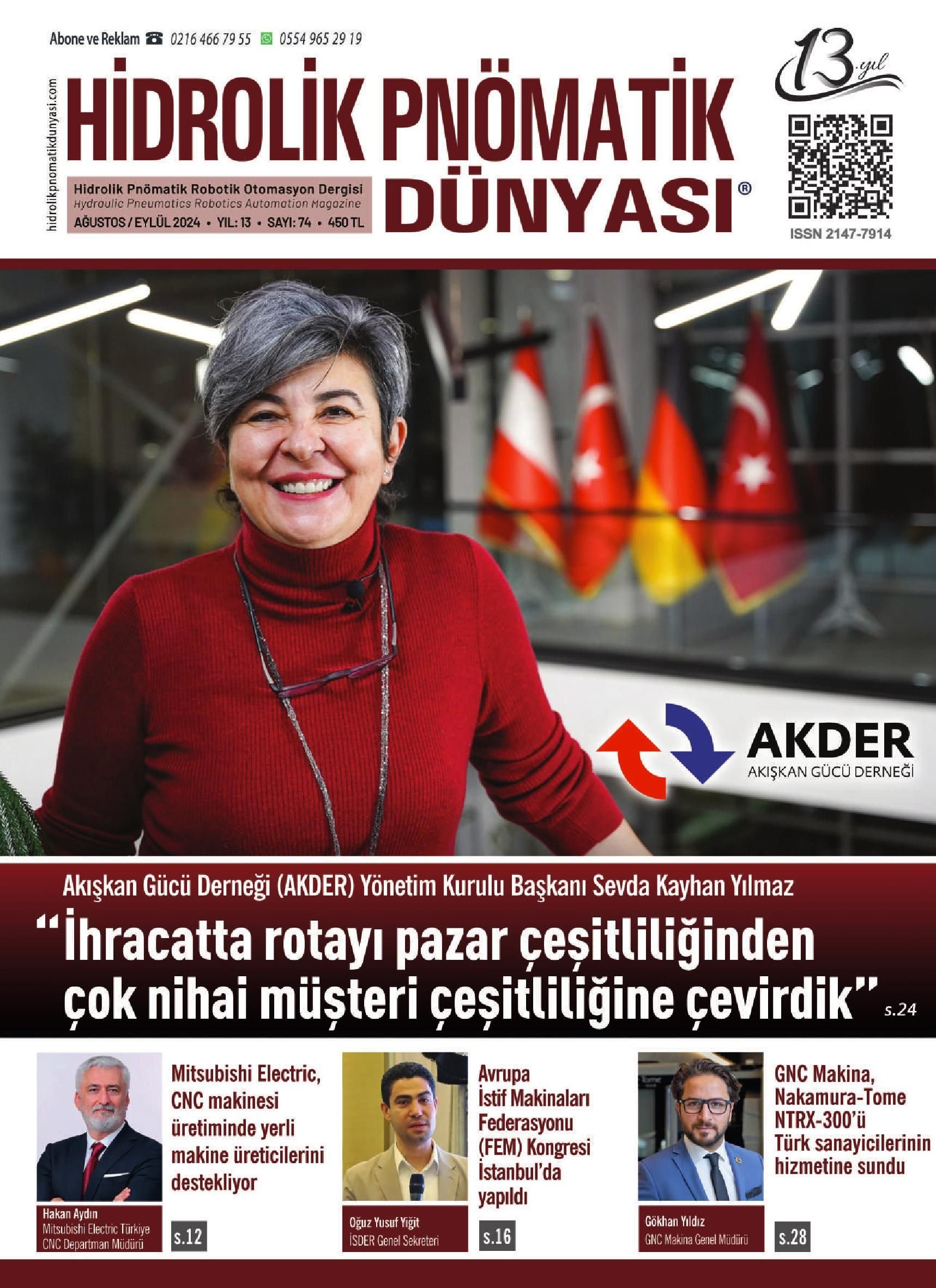 Hidrolik Pnömatik Dünyası - 74. Sayı - Ağustos-Eylül 2024
